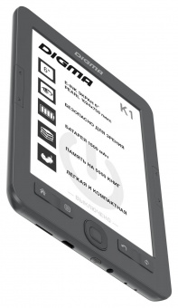 Электронная книга Digma K1 6" E-ink HD Pearl 758x1024 600MHz 128Mb/4Gb/SD/microSDHC темно-серый от магазина РЭССИ
