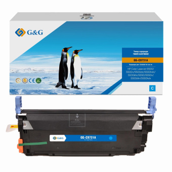 Картридж лазерный G&G GG-C9731A C9731A голубой (12000стр.) для HP CLJ 5500/5500n/5500dn/5500hdn/5500dtn/5550/5550n/5550dtn/5550hdn от магазина РЭССИ
