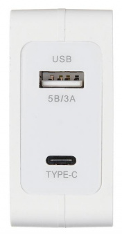 Сетевое зар./устр. Digma DGPD-45W-WG 45W 3A+2.4A (PD) USB-C/USB-A универсальное белый от магазина РЭССИ