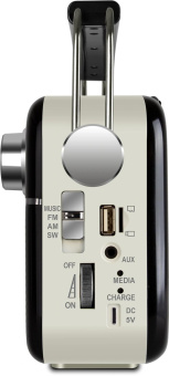 Радиоприемник портативный Sven АС SRP-505 черный/белый USB microSD от магазина РЭССИ