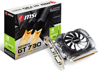 Видеокарта MSI PCI-E N730-2GD3V3 NVIDIA GeForce GT 730 2048Mb 64 GDDR3 902/1600 DVIx1 HDMIx1 CRTx1 HDCP Ret от магазина РЭССИ