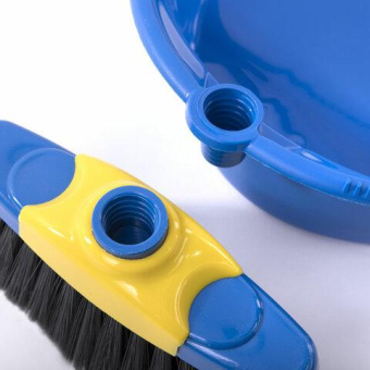 Совок со щеткой для уборки LAIMA "ЛЕНИВКА XL" 24x22 см (зубчики для чистки щетины) щетка 16x8 см 608212 от магазина РЭССИ