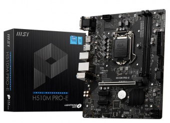 Материнская плата MSI H510M PRO-E Soc-1200 Intel H510 2xDDR4 mATX AC`97 8ch(7.1) GbLAN+VGA+HDMI от магазина РЭССИ