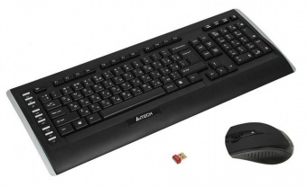 Клавиатура + мышь A4Tech 9300F клав:черный мышь:черный USB беспроводная Multimedia от магазина РЭССИ