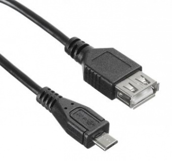 Кабель OTG Buro USB A(f) micro USB B (m) 0.2м черный от магазина РЭССИ