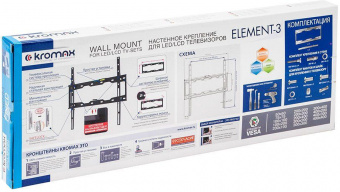 Кронштейн для телевизора Kromax ELEMENT-3 черный 22"-65" макс.50кг настенный фиксированный от магазина РЭССИ