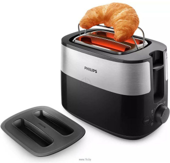 Тостер Philips HD2517/90 830Вт черный/серебристый от магазина РЭССИ