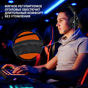 Наушники с микрофоном SunWind SW-HS400G черный 2.1м мониторные оголовье (1422132) от магазина РЭССИ