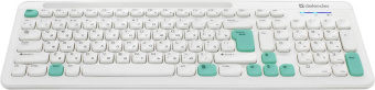 Клавиатура + мышь Defender Cerrato C-978 клав:белый мышь:белый/голубой USB беспроводная Multimedia (45978) от магазина РЭССИ