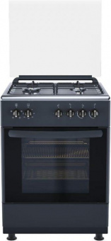 Плита Газовая De Luxe 606040.24г-004 (кр) антрацит (стеклянная крышка) реш.чугун от магазина РЭССИ