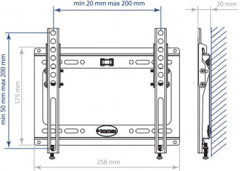 Кронштейн для телевизора Kromax IDEAL-6 белый 15"-47" макс.35кг настенный наклон от магазина РЭССИ