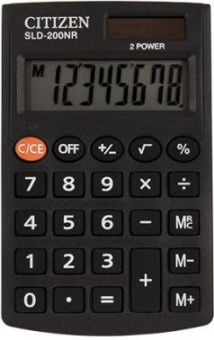 Калькулятор карманный Citizen SLD-200NR черный 8-разр. от магазина РЭССИ