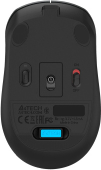 Мышь A4Tech Fstyler FB26CS Air серый/черный оптическая (2000dpi) silent беспроводная BT/Radio USB для ноутбука (4but) от магазина РЭССИ