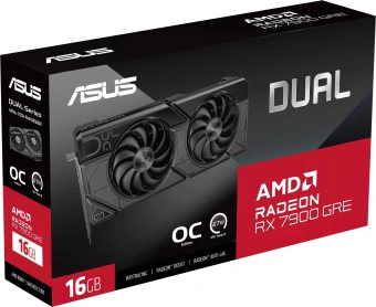 Видеокарта Asus PCI-E 4.0 DUAL-RX7900GRE-O16G AMD Radeon RX 7900GRE 16Gb 256bit GDDR6 1927/18000 HDMIx1 DPx3 HDCP Ret от магазина РЭССИ