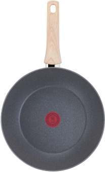 Сковорода ВОК (WOK) Tefal Natural Force G2661972 круглая 28см покрытие: Mineralia+ non-stick ручка несъемная (без крышки) серый (2100118262) от магазина РЭССИ