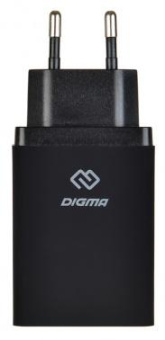 Сетевое зар./устр. Digma DGWC-2U-QC3.0-BK 30W 3A (QC) 2xUSB универсальное черный от магазина РЭССИ