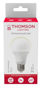 Лампа светодиодная Thomson TH-B2001 7Вт цок.:E27 груша 220B 3000K св.свеч.бел.теп. A (упак.:1шт) от магазина РЭССИ