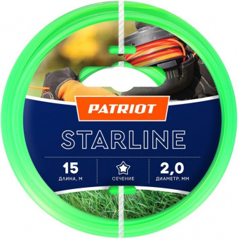 Леска для садовых триммеров Patriot Starline d=2мм L=15м (805201056) от магазина РЭССИ