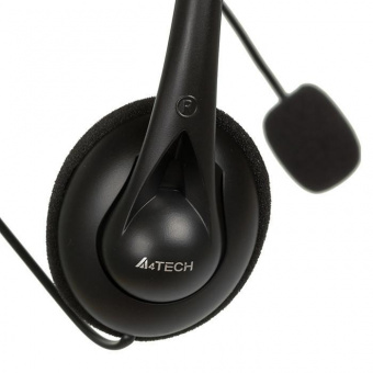 Наушники с микрофоном A4Tech HS-6 черный 2м накладные оголовье от магазина РЭССИ