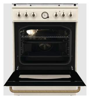 Плита Комбинированная Gorenje GKS6C70CLI бежевый (стеклянная крышка) реш.чугун от магазина РЭССИ