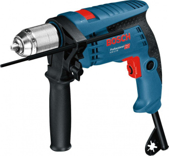 Дрель ударная Bosch GSB 13 RE 600Вт патрон:быстрозажимной реверс (кейс в комплекте) (0601217104) от магазина РЭССИ