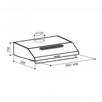 Вытяжка козырьковая Lex SIMPLE 600 IX нержавеющая сталь управление: кнопочное (1 мотор) от магазина РЭССИ