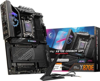 Материнская плата MSI MPG X870E CARBON WIFI SocketAM5 AMD X870 4xDDR5 ATX AC`97 8ch(7.1) 5Gigabit + 2.5Gigabit Ethernet RAID+HDMI от магазина РЭССИ
