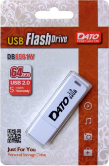 Флеш Диск Dato 64Gb DB8001 DB8001W-64G USB2.0 белый от магазина РЭССИ