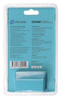 Мышь Оклик 505MW белый оптическая (1000dpi) беспроводная USB для ноутбука (3but) от магазина РЭССИ