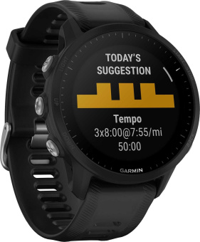 Смарт-часы Garmin Forerunner 955 33мм 1.3" корп.черный рем.черный разм.брасл.:130-220мм (010-02638-30) от магазина РЭССИ