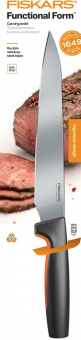 Нож кухонный Fiskars Functional Form 1057539 стальной для мяса лезв.210мм прямая заточка черный/оранжевый от магазина РЭССИ