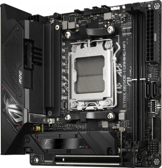Материнская плата Asus ROG STRIX X670E-I GAMING WIFI SocketAM5 AMD X670 2xDDR5 mini-ITX AC`97 8ch(7.1) 2.5Gg RAID+HDMI от магазина РЭССИ