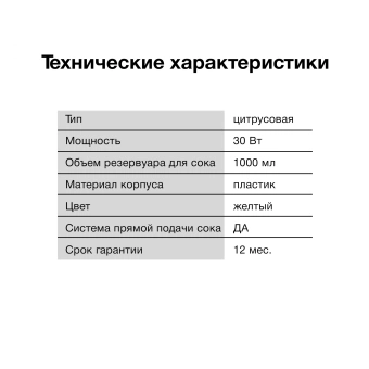 Соковыжималка цитрусовая Starwind SJ1121 30Вт рез.сок.:700мл. желтый/прозрачный от магазина РЭССИ