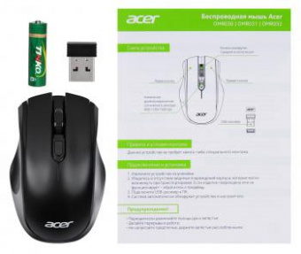 Мышь Acer OMR030 черный оптическая (1600dpi) беспроводная USB (3but) от магазина РЭССИ