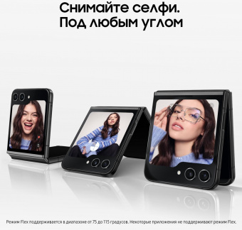 Смартфон Samsung SM-F731B Galaxy Z Flip 5 5G 512Gb 8Gb графит раскладной 3G 4G 1Sim 6.7" 1080x2640 Android 13 12Mpix 802.11 a/b/g/n/ac/ax NFC GPS GSM900/1800 GSM1900 TouchSc Protect от магазина РЭССИ
