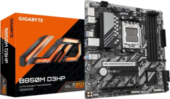 Материнская плата Gigabyte B850M D3HP SocketAM5 AMD B850 4xDDR5 mATX AC`97 8ch(7.1) GbLAN RAID+HDMI+DP от магазина РЭССИ