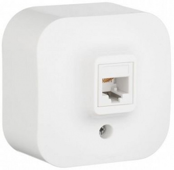 Розетка телеф. Legrand Quteo 782214 откр. белый от магазина РЭССИ