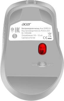 Мышь Acer OMR310 светло-серый оптическая 1600dpi беспров. BT/Radio USB (ZL.MCECC.033) от магазина РЭССИ