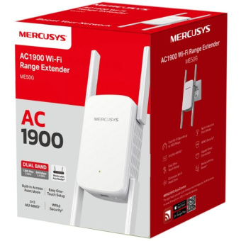 Повторитель беспроводного сигнала Mercusys ME50G AC1900 10/100/1000BASE-TX от магазина РЭССИ