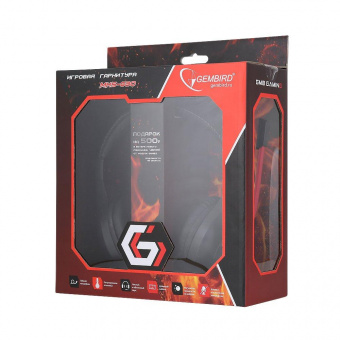 Гарнитура игровая Gembird MHS-G30 черный/красный регулировка громкости отключение микрофона кабель 2.5м от магазина РЭССИ