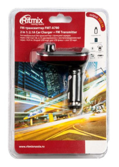 Автомобильный FM-модулятор Ritmix FMT-A780 черный SD USB (15118201) от магазина РЭССИ