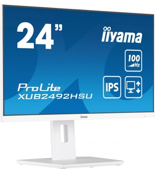 Монитор Iiyama 23.8" ProLite XUB2492HSU-W6 белый IPS LED 0.4ms 16:9 HDMI M/M матовая HAS Piv 250cd 178гр/178гр 1920x1080 100Hz DP FHD USB 4.9кг от магазина РЭССИ