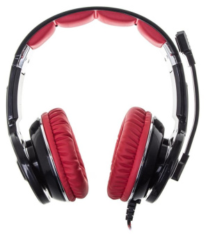 Наушники с микрофоном Оклик HS-L350G RED WAR черный/красный 2.2м мониторные оголовье (472664) от магазина РЭССИ
