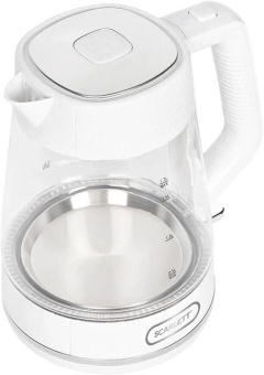 Чайник электрический Scarlett SC-EK27G104 1.7л. 2200Вт белый корпус: стекло/пластик от магазина РЭССИ