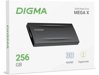 Накопитель SSD Digma USB 3.2 256GB DGSM8256G2MGG MEGA X 1.8" от магазина РЭССИ