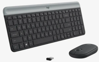 Клавиатура + мышь Logitech MK470 клав:графитовый/светло-серый мышь:графитовый USB беспроводная slim (920-009180) от магазина РЭССИ