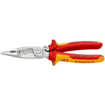 Электромонтажные клещи Knipex VDE 6-в-1 зачистка: 0.75 - 1.5 + 2.5 мм L-200 мм KN-1396200SB от магазина РЭССИ