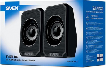 Колонки Sven 180 2.0 черный 6Вт портативные от магазина РЭССИ
