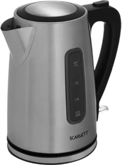 Чайник электрический Scarlett SC-EK21S13 1.7л. 2200Вт серебристый/черный корпус: металл/пластик от магазина РЭССИ
