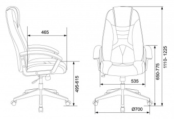 Кресло игровое Zombie 8 белый/черный эко.кожа крестов. пластик от магазина РЭССИ